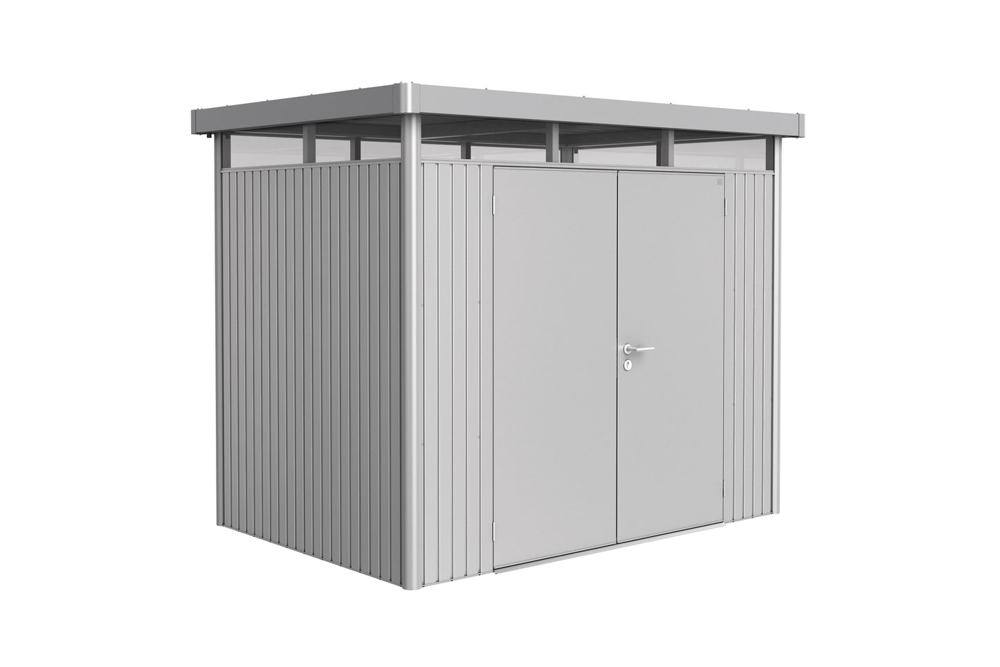 Biohort Gerätehaus Highline – konfigurierbar - silber-metallic
