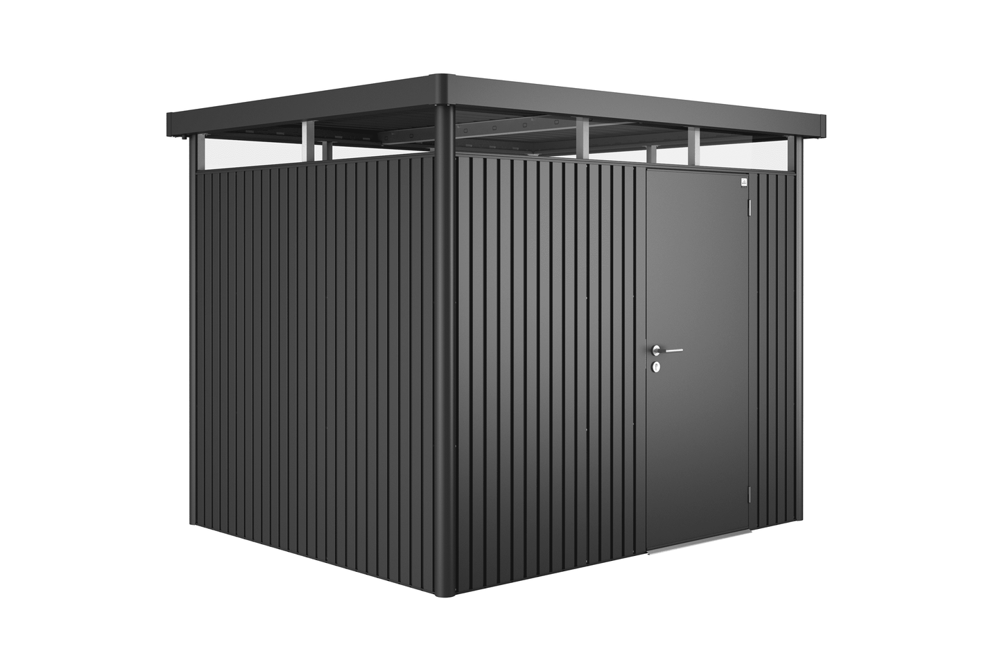 Biohort Gerätehaus Highline – konfigurierbar - silber-metallic