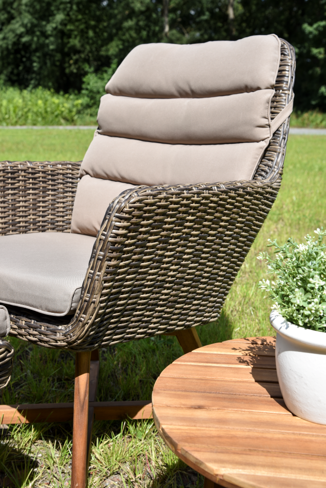 Lounger-Set CALVIA – stilvolle Entspannung in Grau und Braun für Ihren Garten
