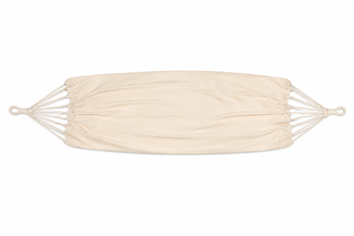 Hängematte Beige – 190 × 100 cm inkl. Seil & Karabiner