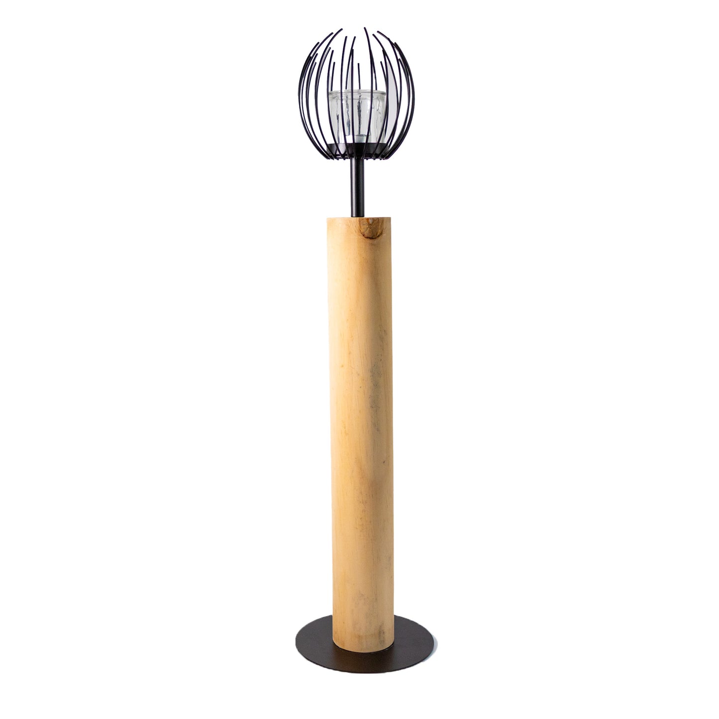 Windlicht-Säule "Blütenkorb"