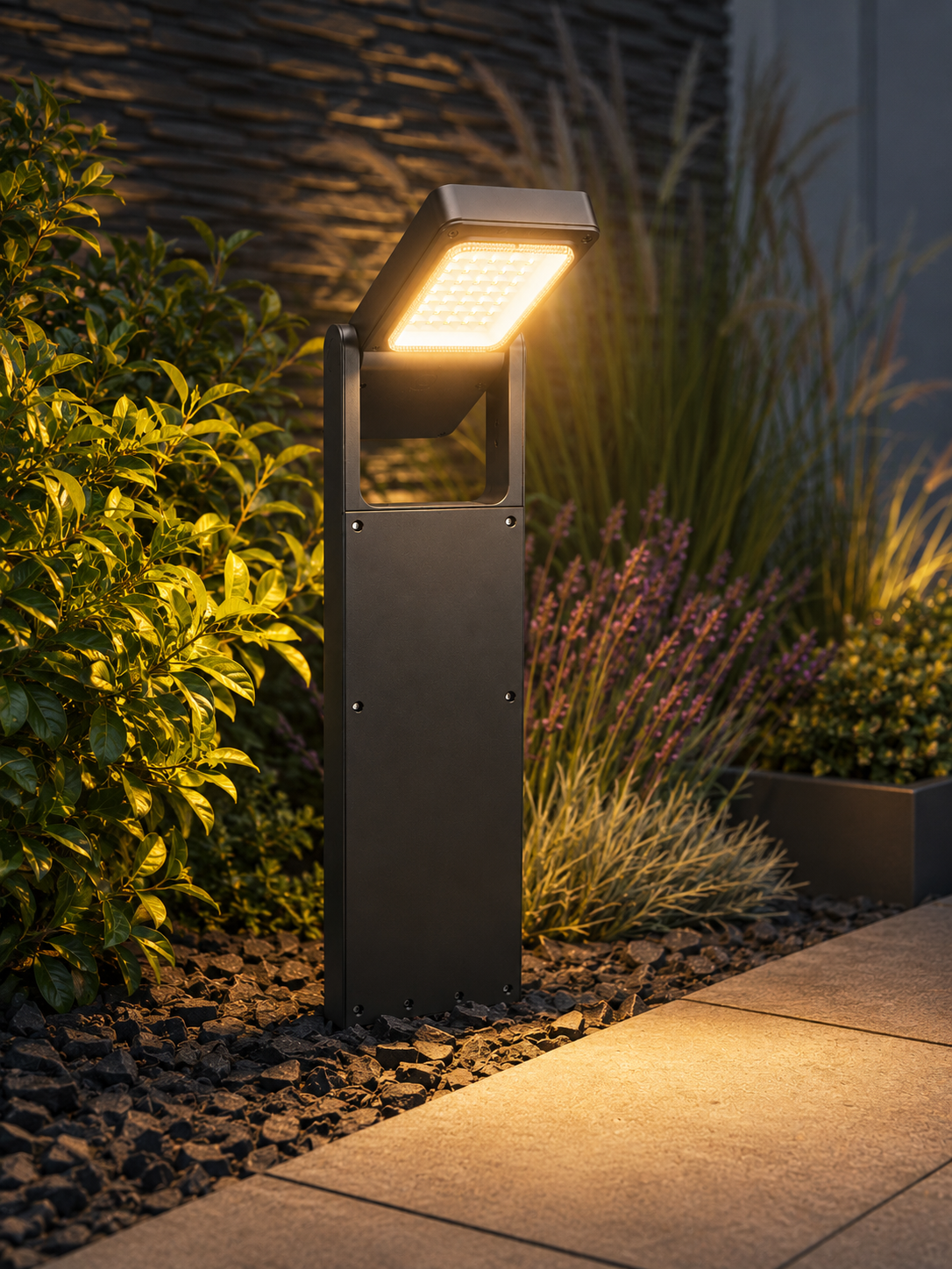 Solar-LED-Gartenleuchte, Wegleuchte, verstellbar, 2er Set