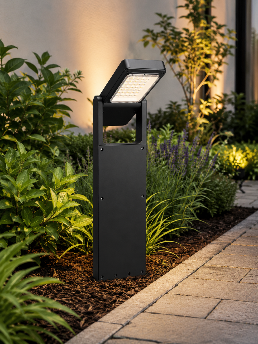 Solar-LED-Gartenleuchte, Wegleuchte, verstellbar, 2er Set