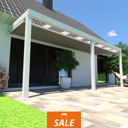 Schweng Terrassenüberdachung S400 mit Unterdachmarkise - 5,64 m x 1,91 m - inkl. Montage