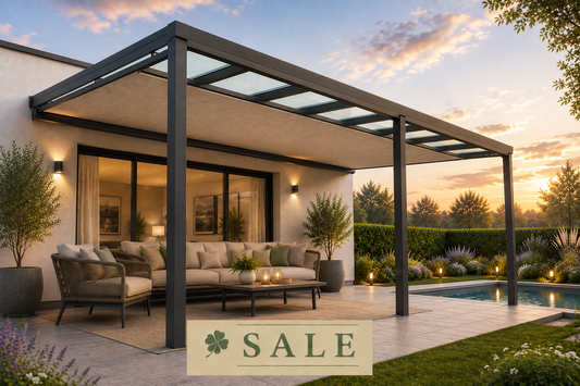 Schweng Terrassenüberdachung S400 mit Unterdachmarkise - 6,00 m x 3,50 m - inkl. Montage