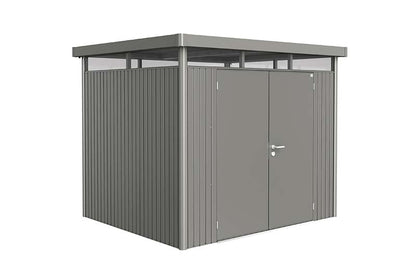 Biohort Gerätehaus Highline – konfigurierbar - silber-metallic