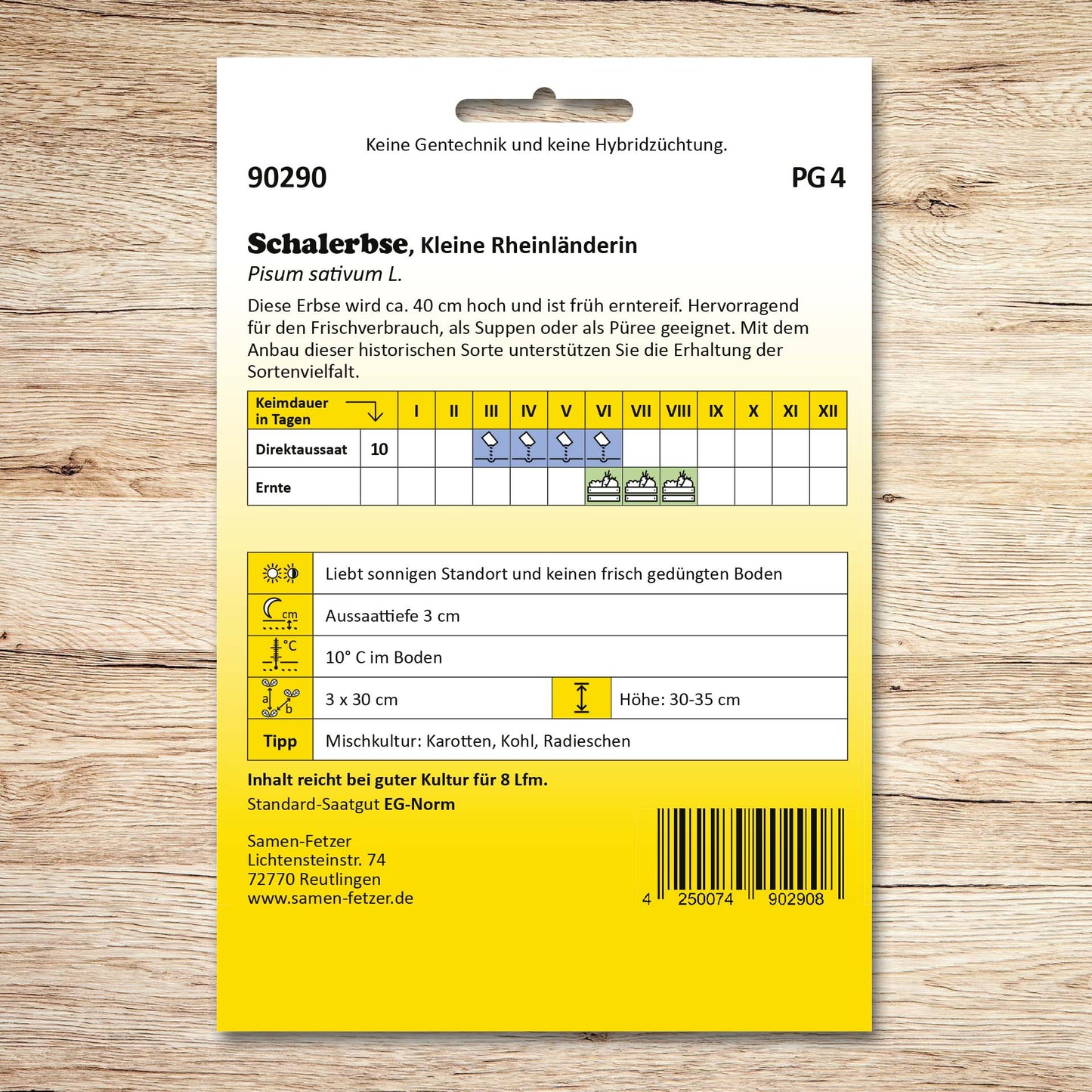 Schalerbsen Kleine Rheinländerin