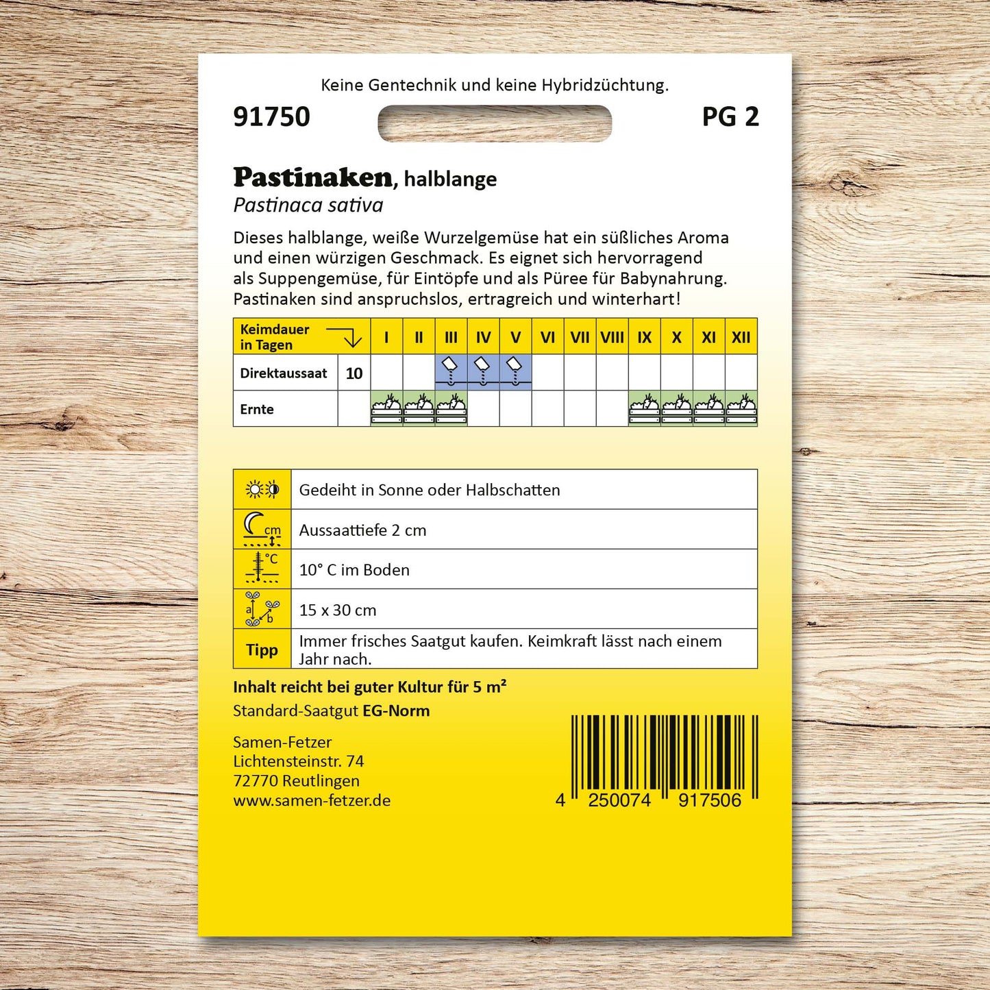 Pastinaken halblange