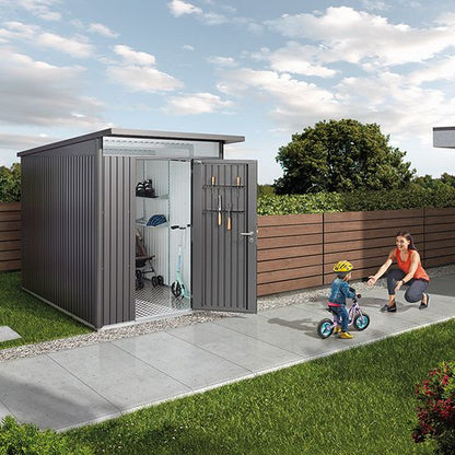 Biohort Gerätehaus AvantGarde®ECO – konfigurierbar - silber-metallic