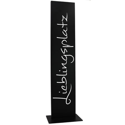 Lieblingsplatz Schild | Metall Deko Spruchtafel schwarz