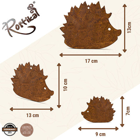 Edelrost Deko Igel für Garten und Haus