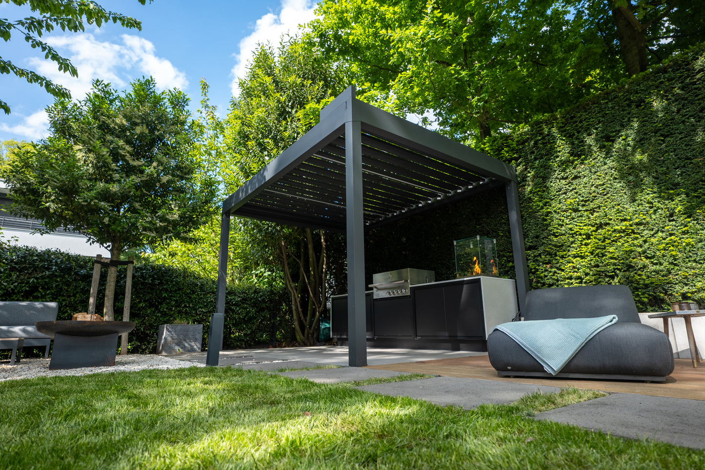 Alba Lamellendach 5 × 3 m – motorisierte Aluminium-Pergola