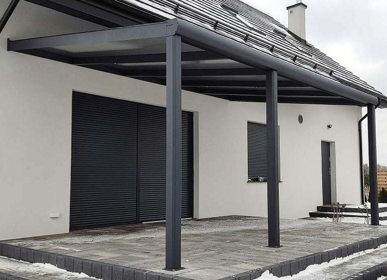 Terrassenüberdachung Polycarbonat, 6,06 m x 3,50 m - ohne Montage
