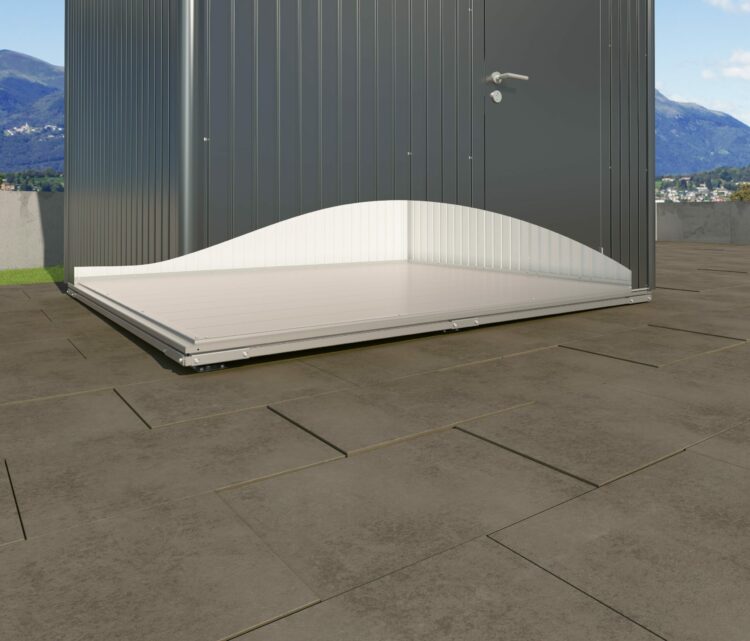 Biohort Gerätehaus Highline – konfigurierbar - silber-metallic