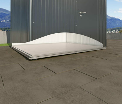 Biohort Gerätehaus Highline – konfigurierbar - silber-metallic