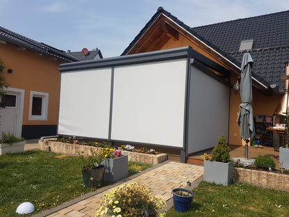 Solaroll SZ 11- Senkrechtmarkise - Weißaluminium RAL 9006 - Breite 2,25 m