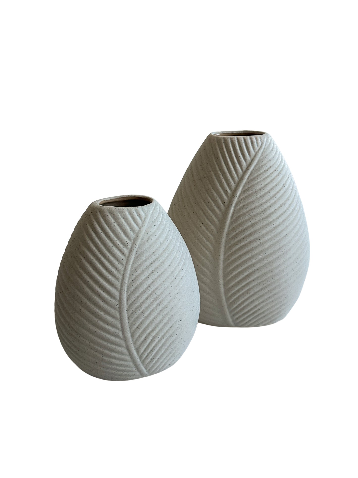 Dekovase "Blatt", 2er Set