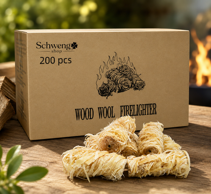Holzwolle-Anzünder – 200 Stück