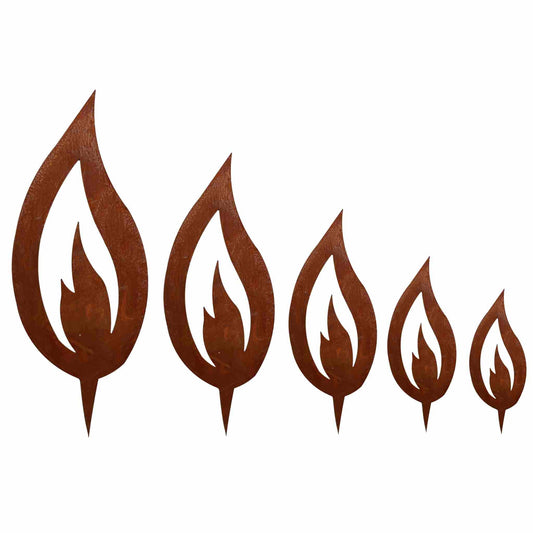 Edelrost Flammen Deko